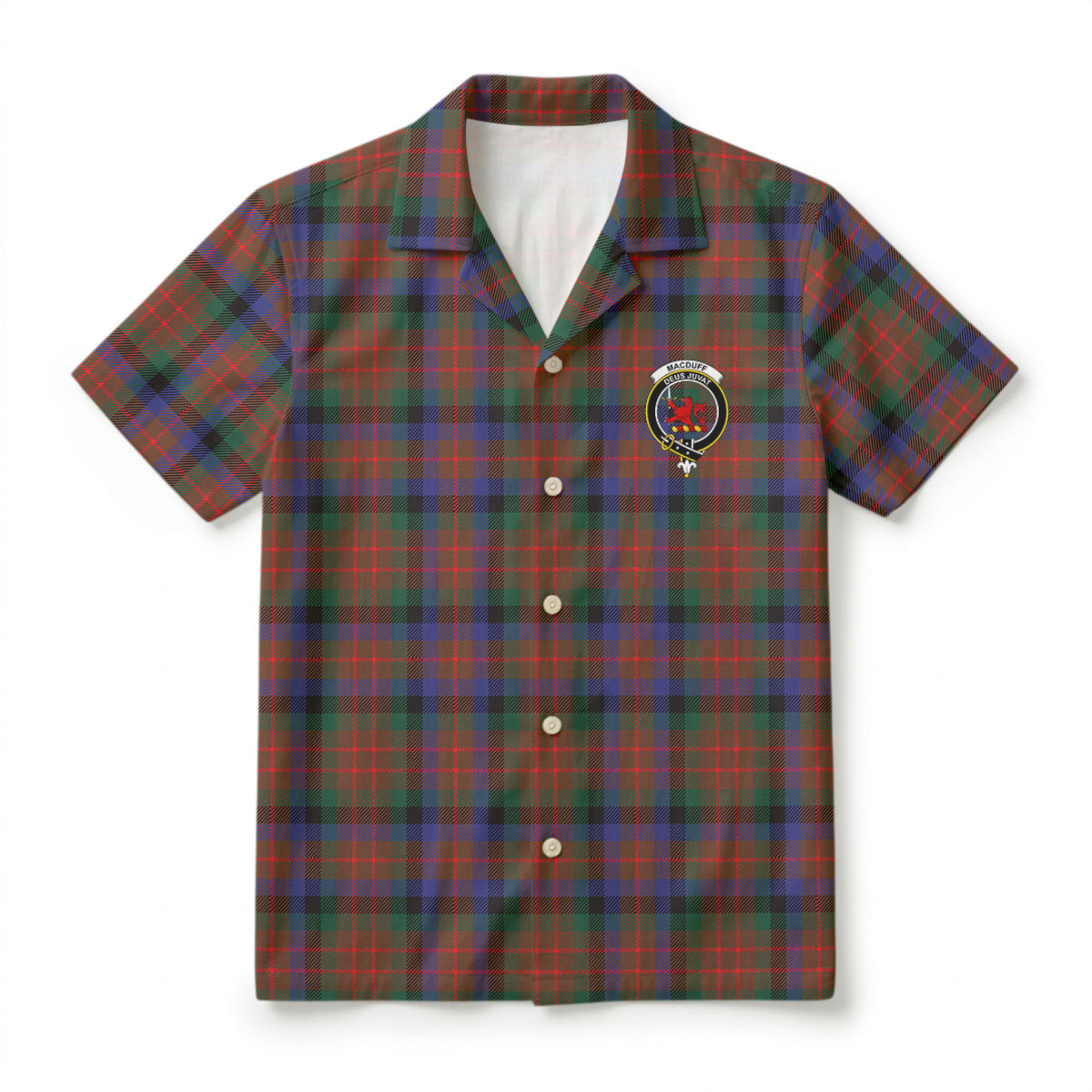 MacDuff Hunting Modern Tartan Crest Hawaiian Shirt