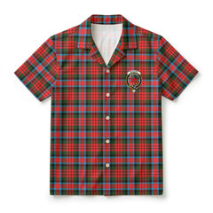 MacDuff Modern Tartan Crest Hawaiian Shirt