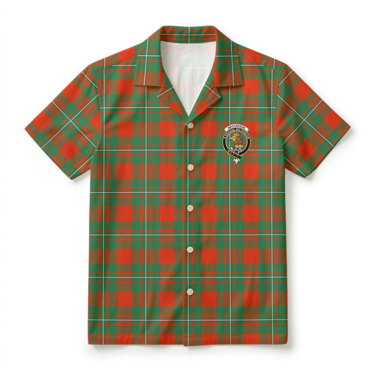 MacGregor Ancient Tartan Crest Hawaiian Shirt