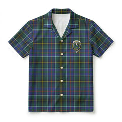 MacInnes Modern Tartan Crest Hawaiian Shirt