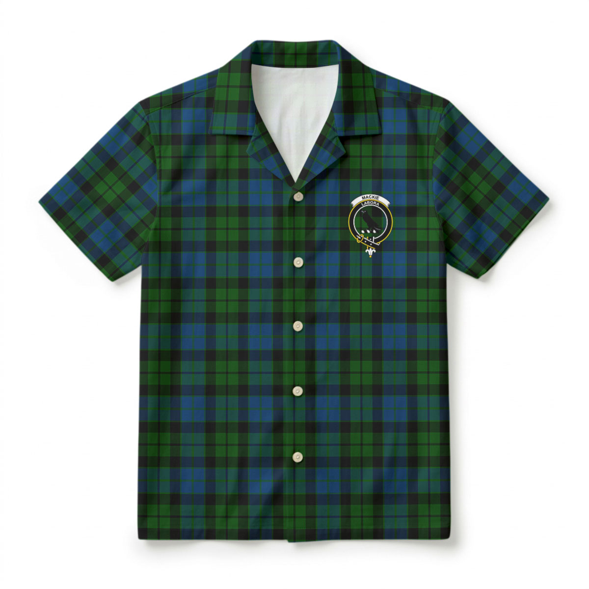 MacKie Tartan Crest Hawaiian Shirt