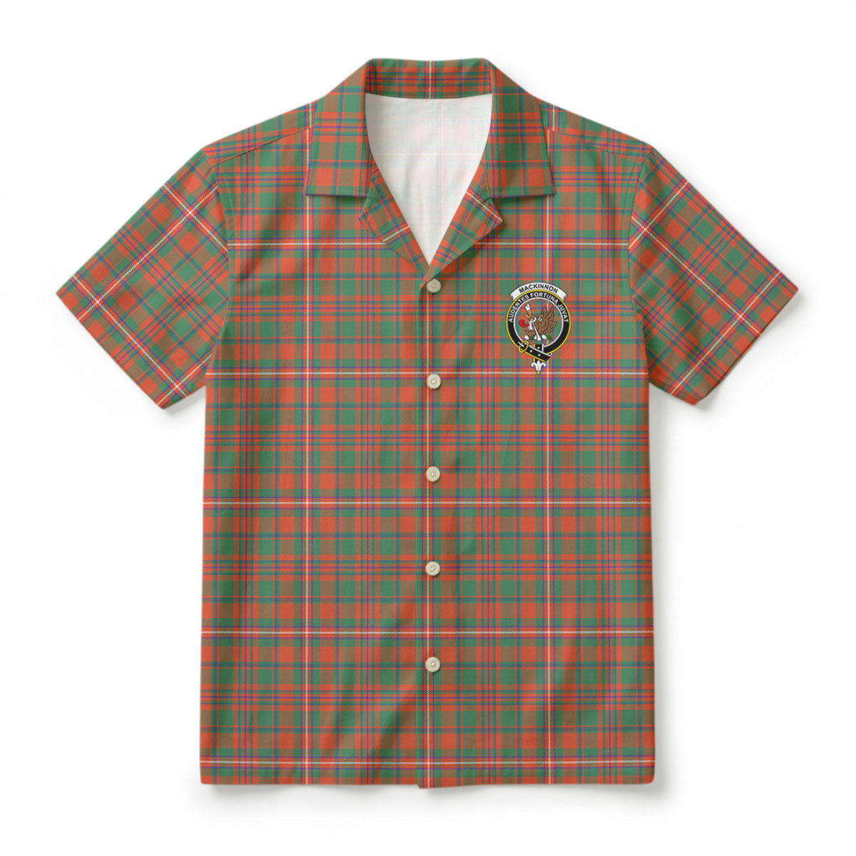 MacKinnon Ancient Tartan Crest Hawaiian Shirt