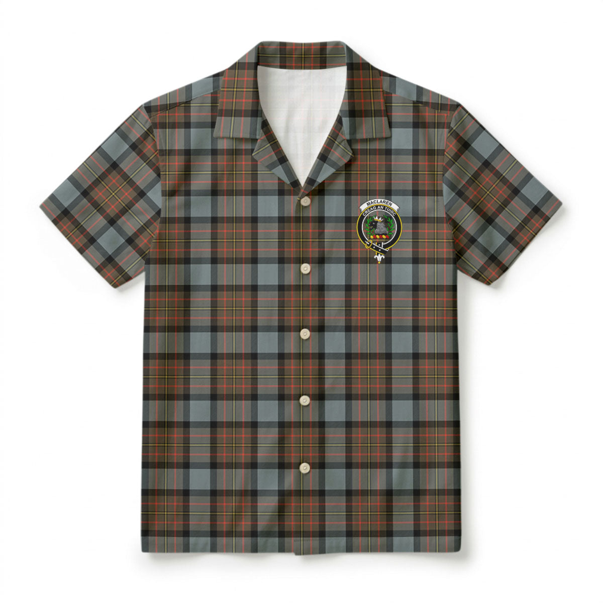 MacLaren Weathered Tartan Crest Hawaiian Shirt