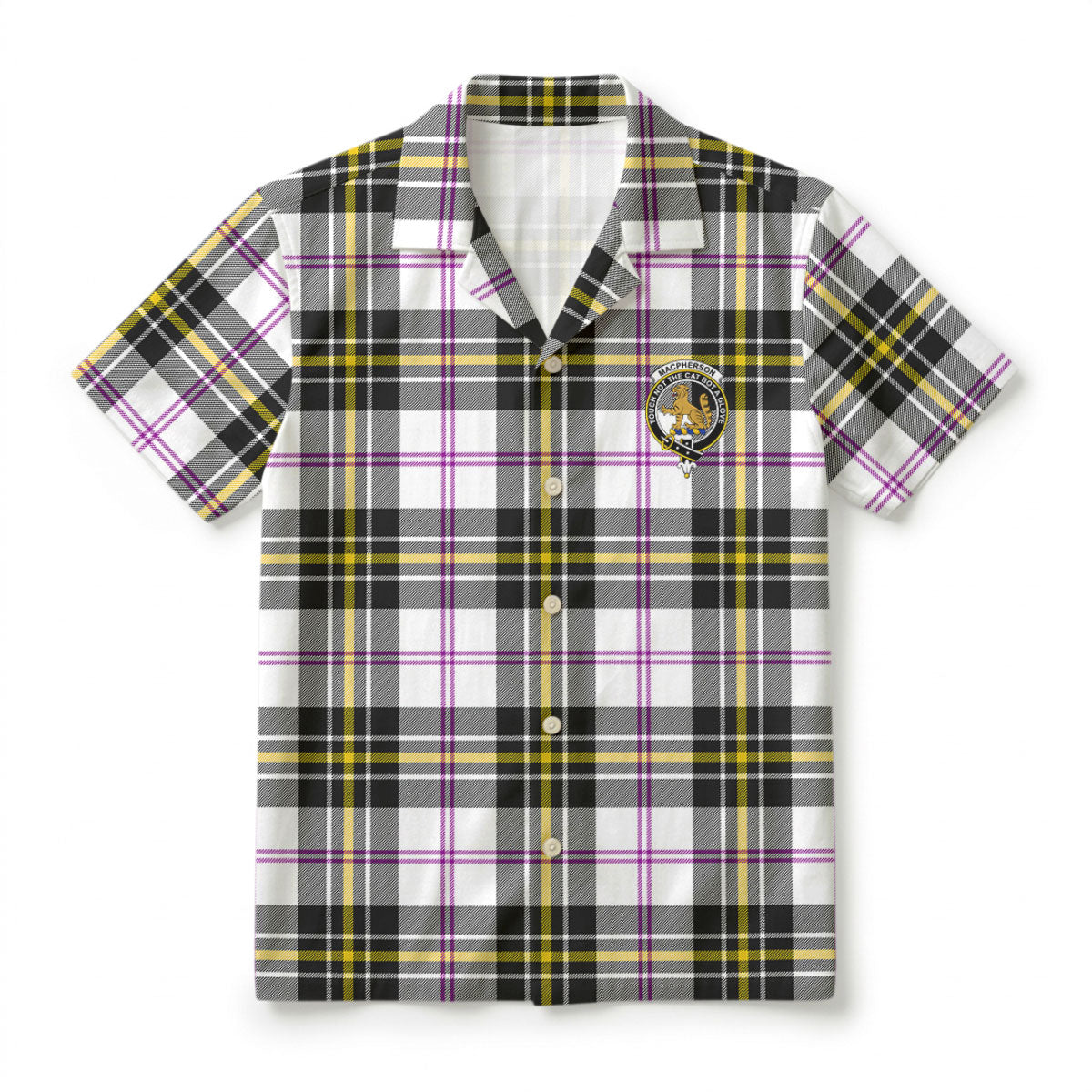 MacPherson Dress Modern Tartan Crest Hawaiian Shirt