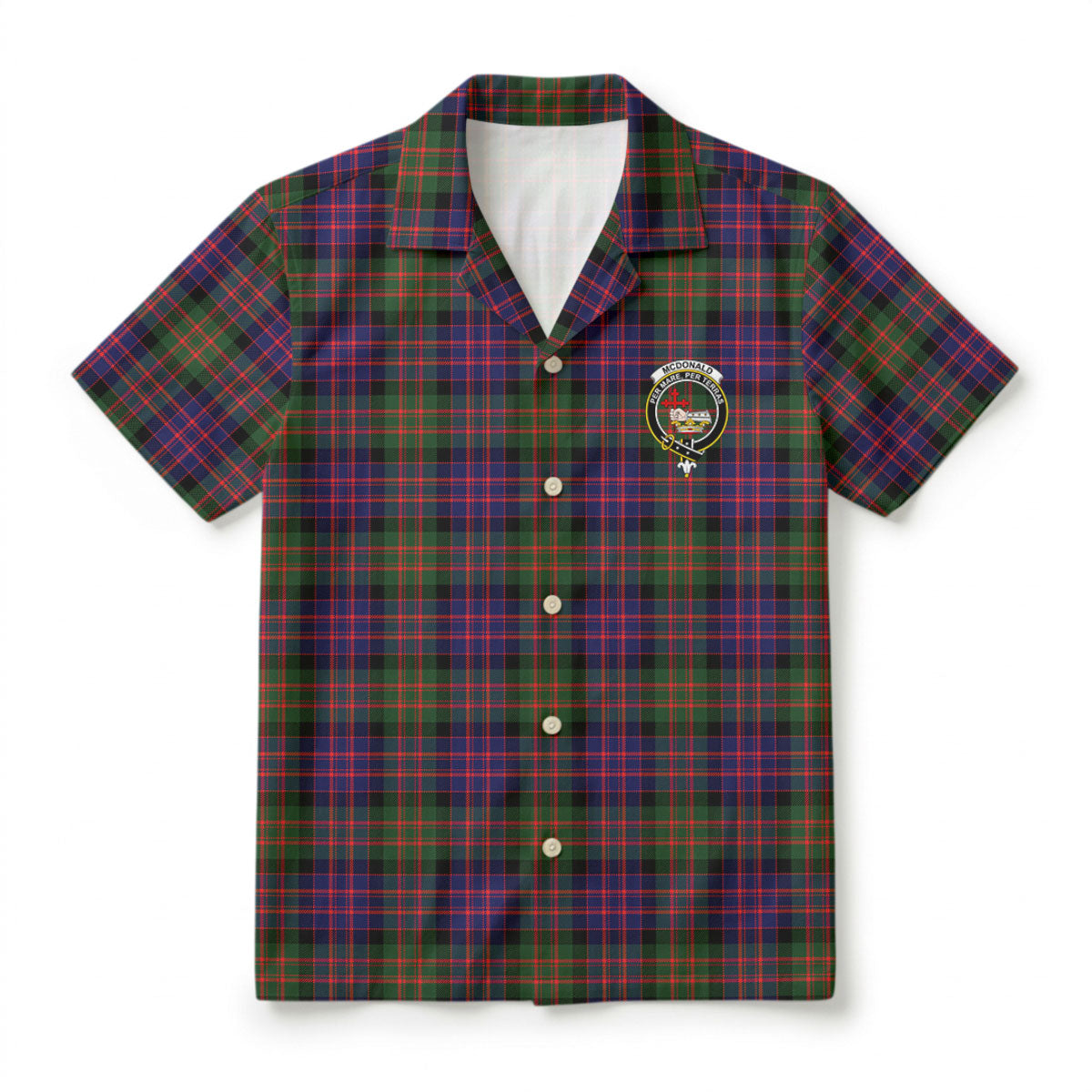 McDonald Modern Tartan Crest Hawaiian Shirt