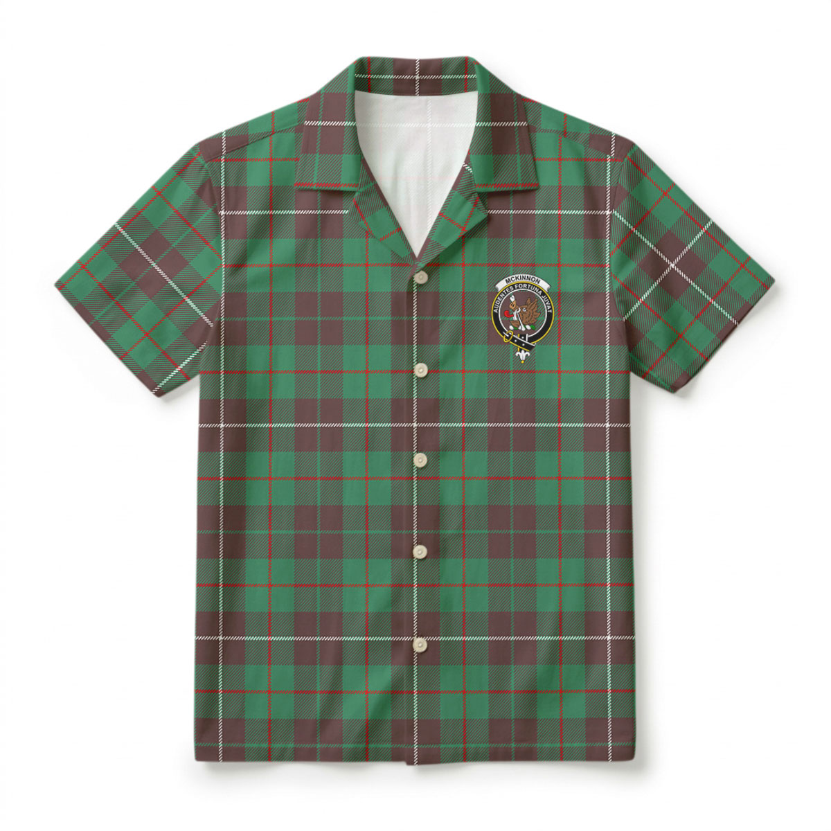 McKinnon Hunting Ancient Tartan Crest Hawaiian Shirt