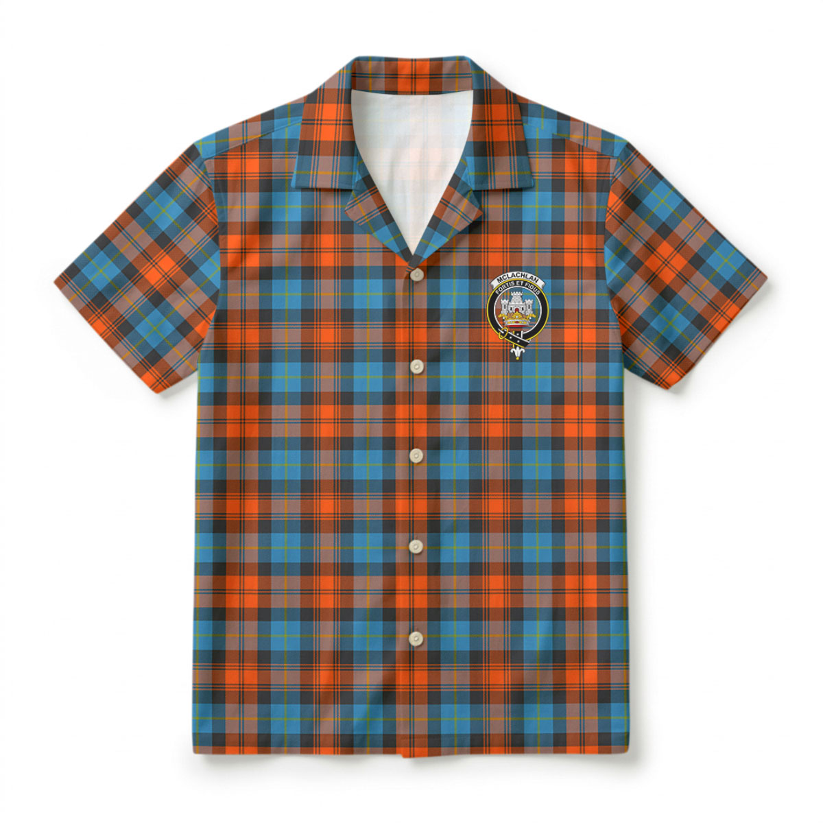 McLachlan Ancient Tartan Crest Hawaiian Shirt