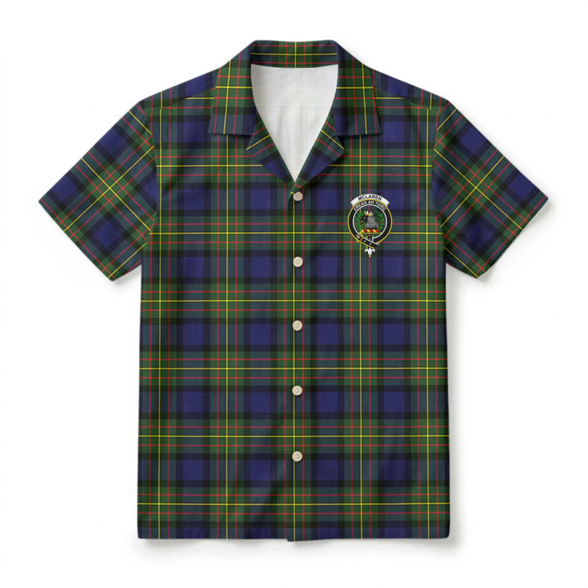 McLaren Modern Tartan Crest Hawaiian Shirt