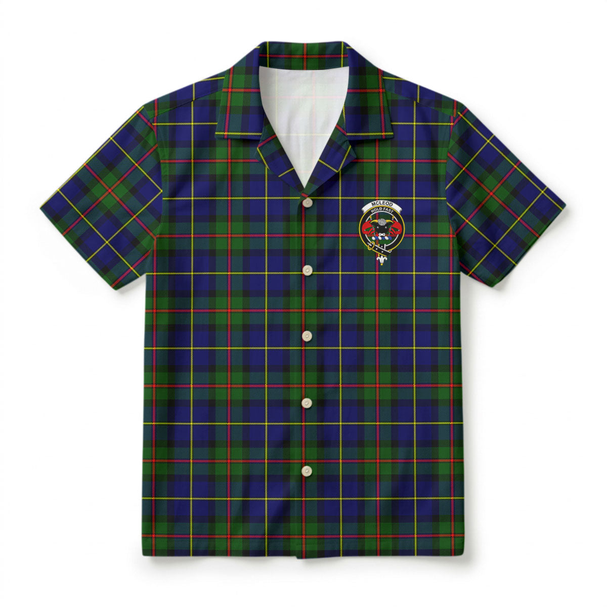 McLeod of Harris Modern Tartan Crest Hawaiian Shirt