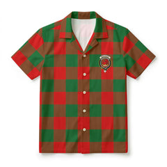 Moncreiffe (or Moncreiff) Tartan Crest Hawaiian Shirt