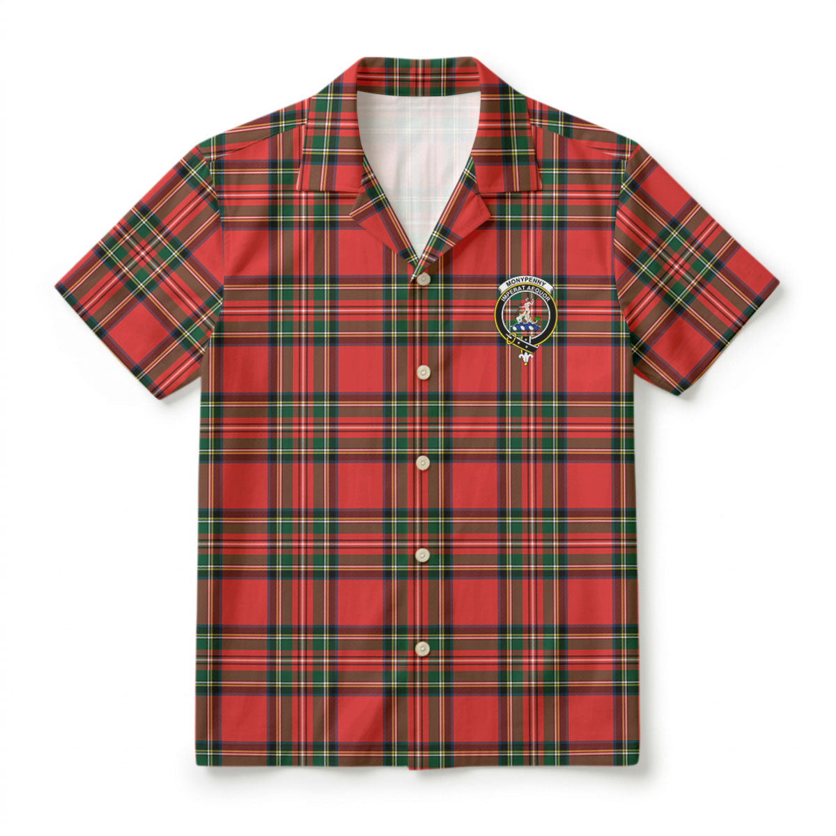 Monypenny Tartan Crest Hawaiian Shirt