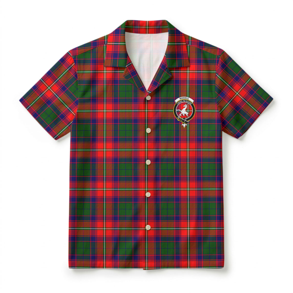 Riddell Tartan Crest Hawaiian Shirt