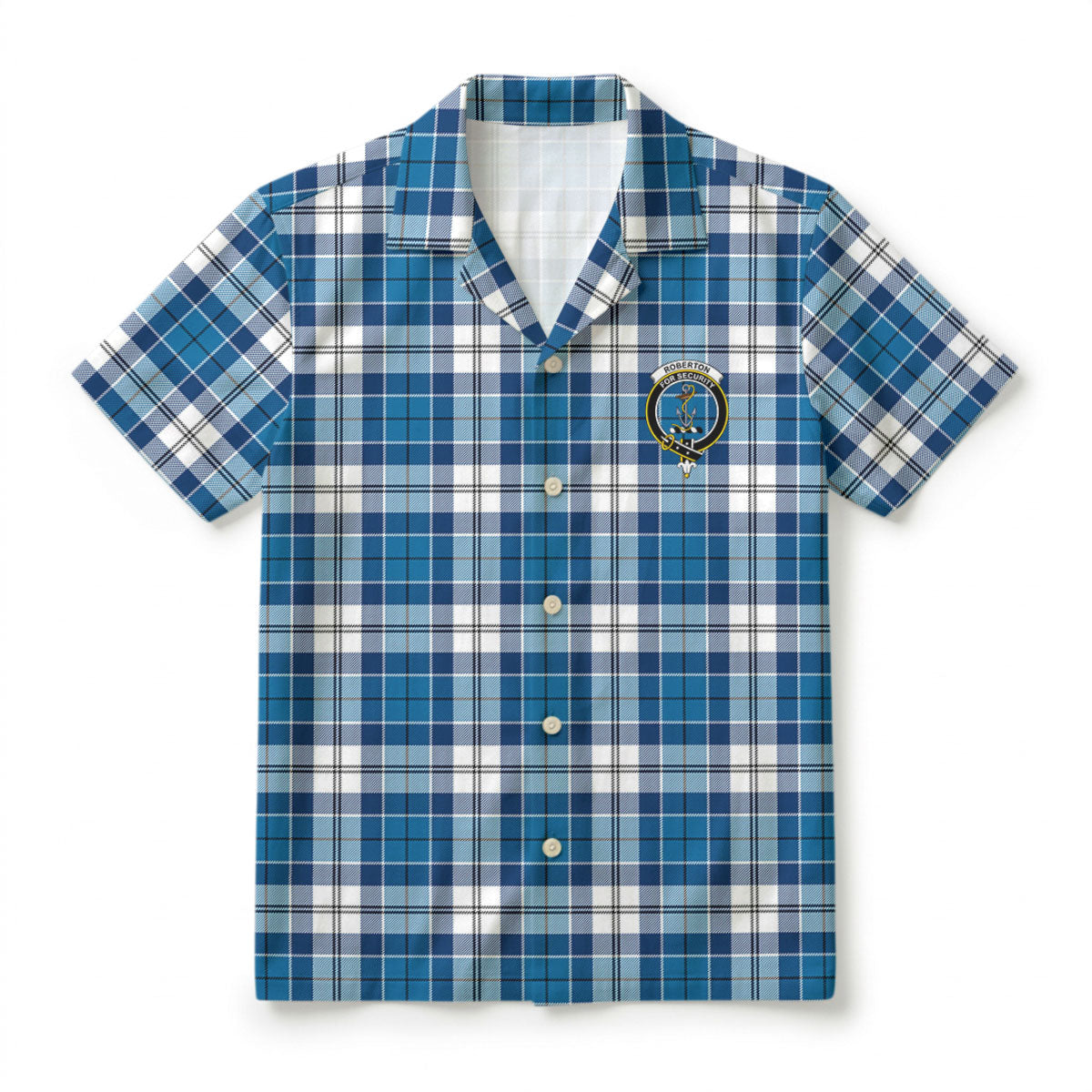 Roberton Tartan Crest Hawaiian Shirt