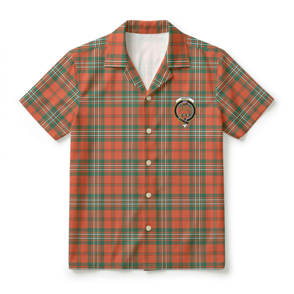 Scott Ancient Tartan Crest Hawaiian Shirt