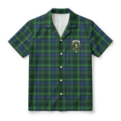 Stewart Hunting Modern Tartan Crest Hawaiian Shirt