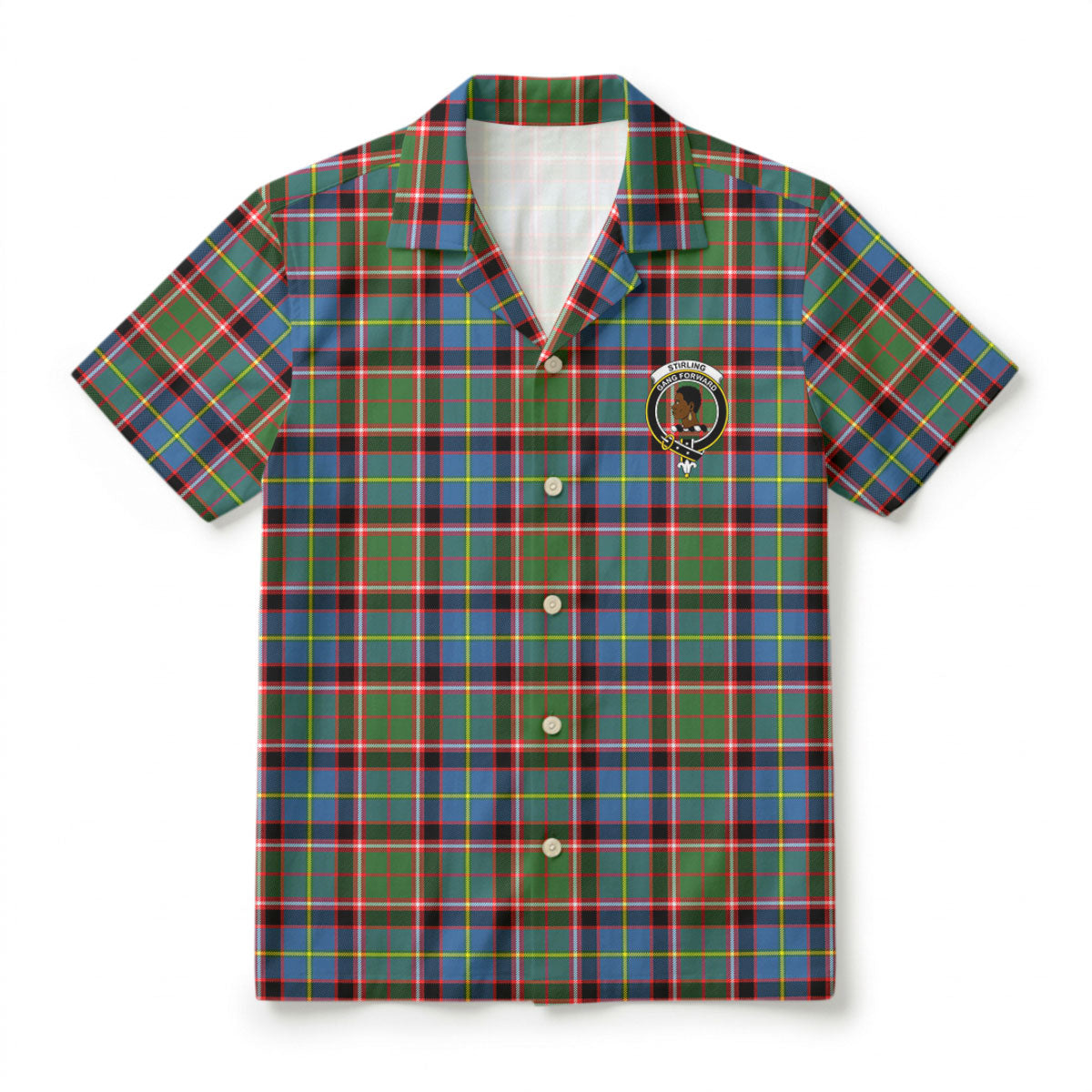 Stirling (of Keir) Tartan Crest Hawaiian Shirt