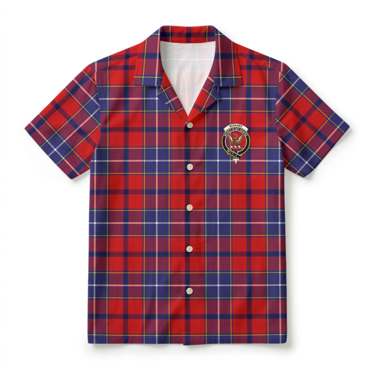 Wishart Dress Tartan Crest Hawaiian Shirt