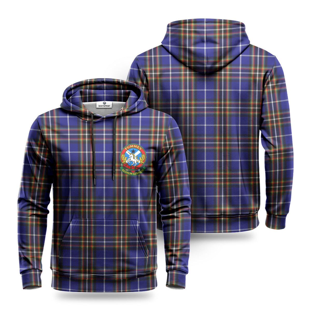 Scotland History Tours Tartan Crest Hoodie
