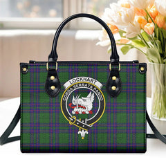 Lockhart Modern Tartan Crest Leather Handbag