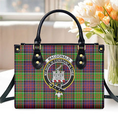 MacDonald (Clan Ranald) Tartan Crest Leather Handbag