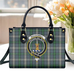 MacDowall Tartan Crest Leather Handbag