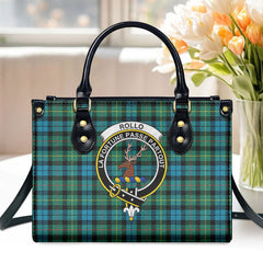 Rollo Ancient Tartan Crest Leather Handbag