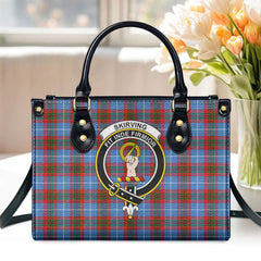 Skirving Tartan Crest Leather Handbag