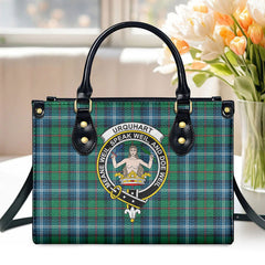 Urquhart Ancient Tartan Crest Leather Handbag