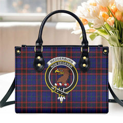 Wedderburn Tartan Crest Leather Handbag