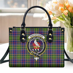 Whitefoord Tartan Crest Leather Handbag