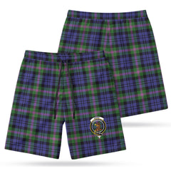 Baird Modern Tartan Crest Men's Beach Shorts