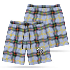 Bell of the Borders Tartan Crest Men's Beach Shorts