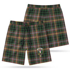Buchanan Hunting Tartan Crest Men's Beach Shorts