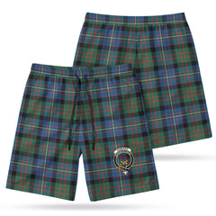 Cameron of Erracht Ancient Tartan Crest Men's Beach Shorts