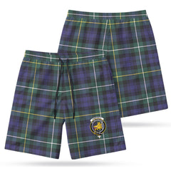 Campbell Argyll Modern Tartan Crest Men's Beach Shorts