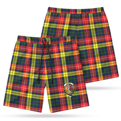 Dewar Tartan Crest Men's Beach Shorts