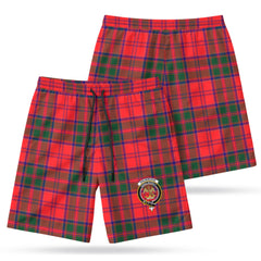 Drummond Modern Tartan Crest Men's Beach Shorts