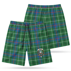 Duncan Ancient Tartan Crest Men's Beach Shorts