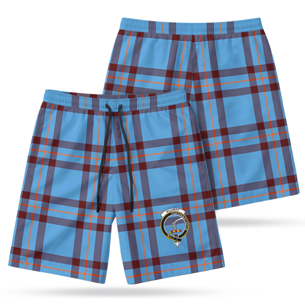 Elliott Ancient Tartan Crest Men's Beach Shorts