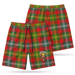 Forrester Tartan Crest Men's Beach Shorts