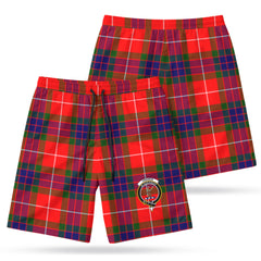 Fraser (of Lovat) Modern Tartan Crest Men's Beach Shorts