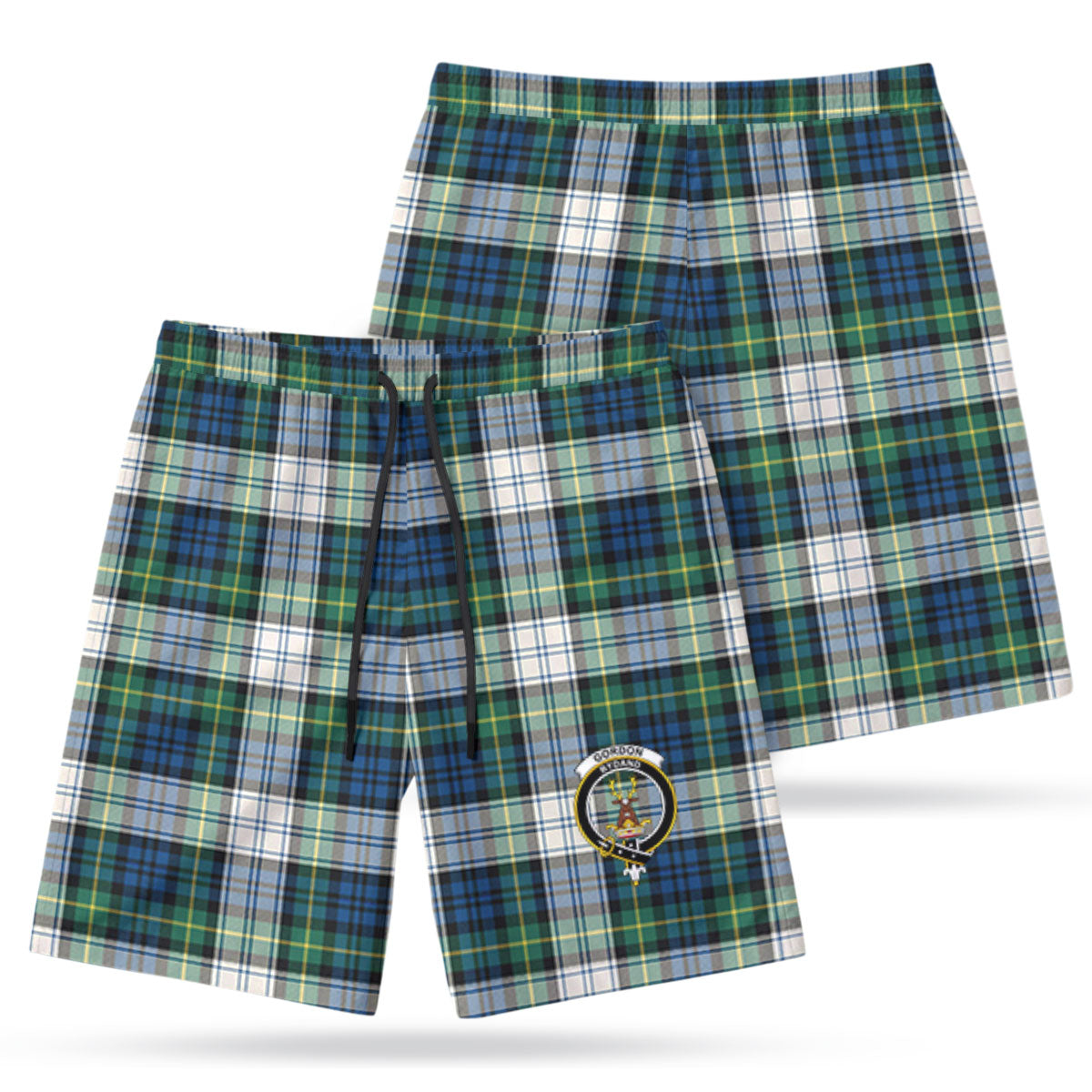 Gordon Dress Ancient Tartan Crest Men's Beach Shorts