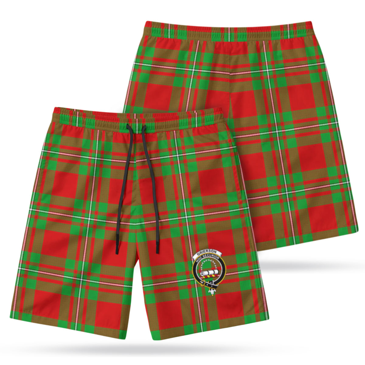 Grierson Tartan Crest Men's Beach Shorts
