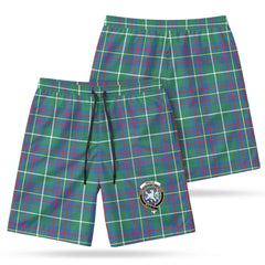 Inglis Ancient Tartan Crest Men's Beach Shorts