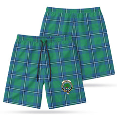 Irvine Ancient Tartan Crest Men's Beach Shorts