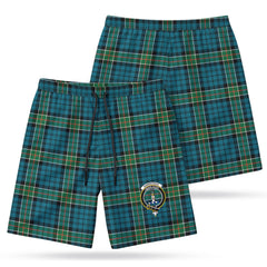 Kirkpatrick Ancient Tartan Crest Men's Beach Shorts