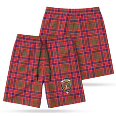 Lumsden Modern Tartan Crest Men's Beach Shorts
