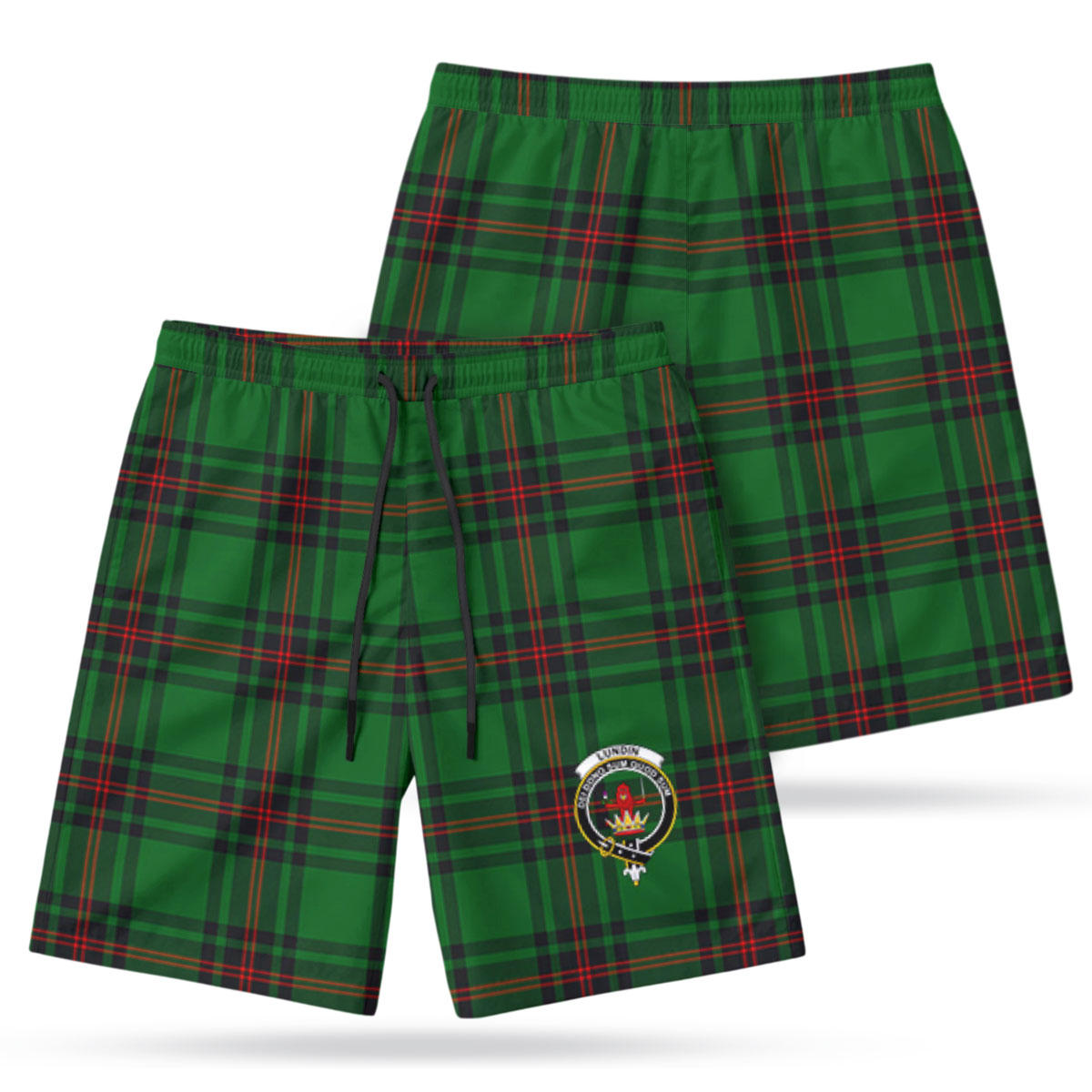 Lundin Tartan Crest Men's Beach Shorts