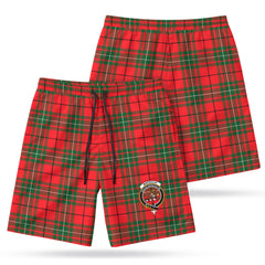 MacAulay Modern Tartan Crest Men's Beach Shorts