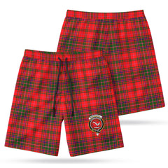 MacDougall Modern Tartan Crest Men's Beach Shorts